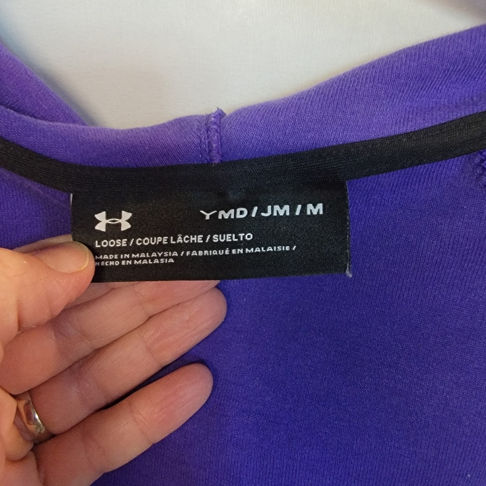 Under Armour Girls Youth MediumPurple Full Zip Hoodie - Picture 8 of 10